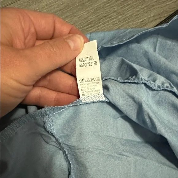 Light Blue Button-Up Tiered Dress - Picture 9 of 9